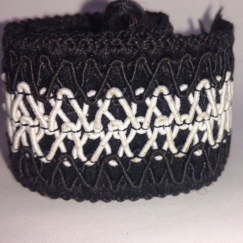 Fita de crochet com cordão revestido